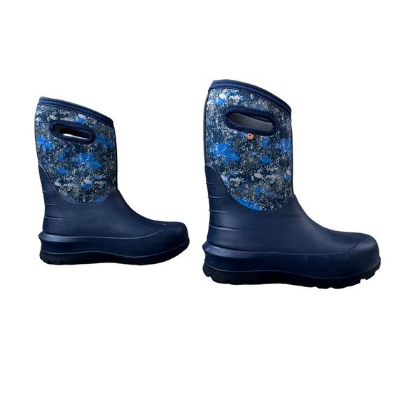 Bogs Other - BOGS Neo-Classic Camo Insulated Boots Kids 5 Womens 7.5 Euro 38 Blue Winter Boot